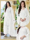 White Lily By Blue Hills Rayon Plus Size Kurti Set